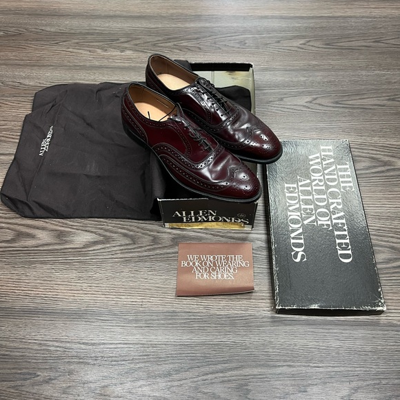 Allen Edmonds Shoes | New Allen Edmonds Mcallister Burgundy Wingtip Oxfords 10 C | Color: Black | Size: 10 | Abenne37's Closet